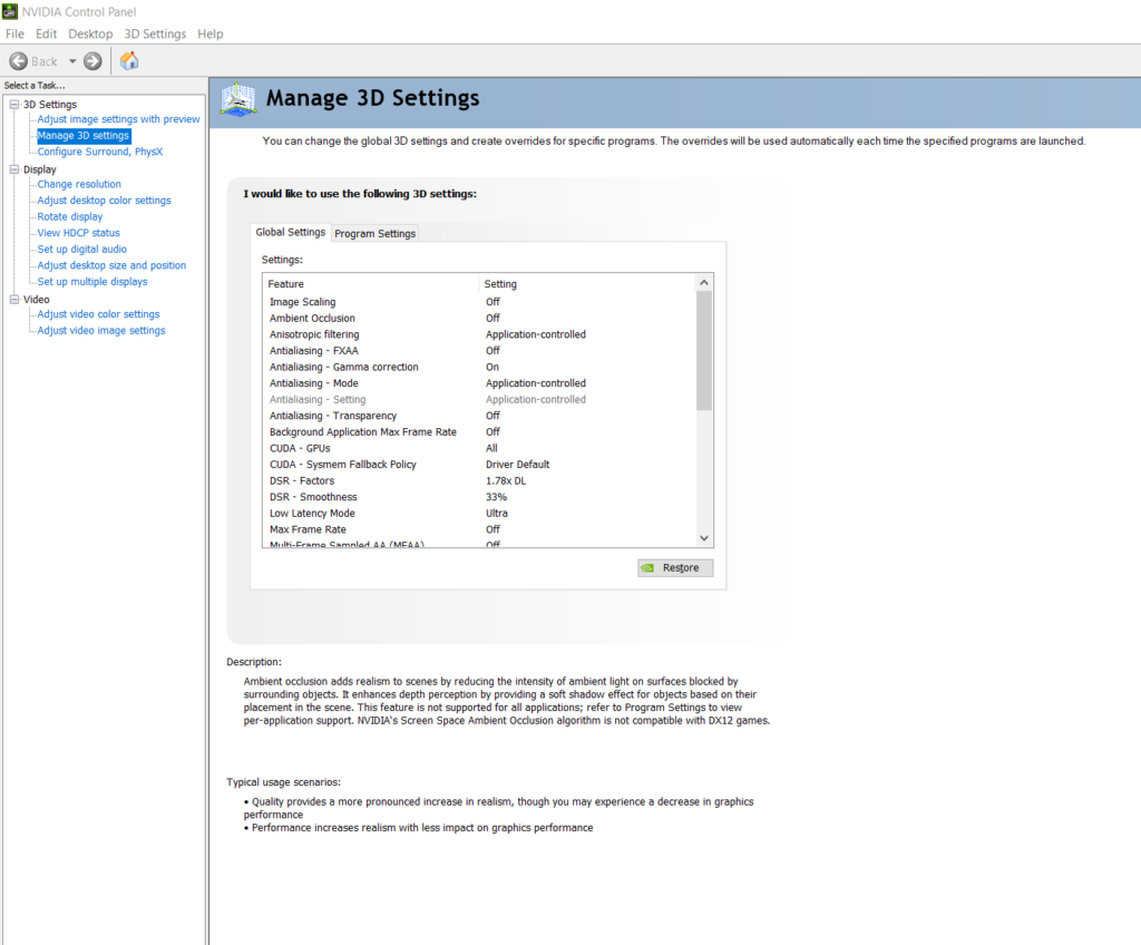 Fixing choppy game with Nvidia control panel settings