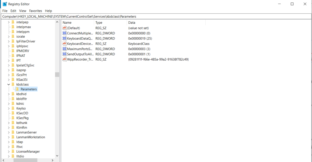 Look for dataqueuesize registry to fix keybaord input lag