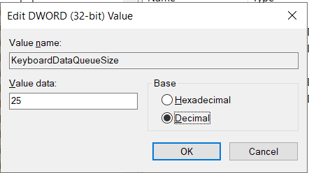 Keyboard input lag fixing with registry editing